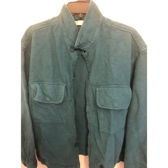 Standard Cloth Heavy Shirt Green with Pockets Medium Buttons - Picture 1 of 7